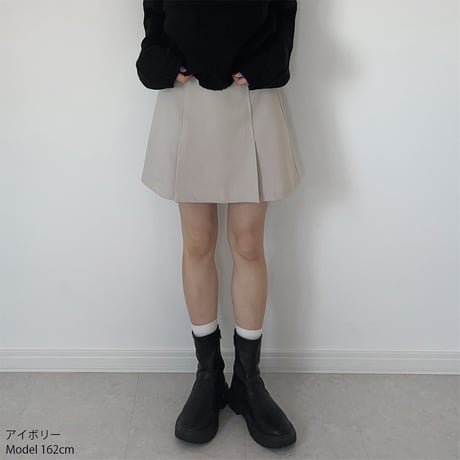 【SAMPLE SALE】box pleats mini skirt