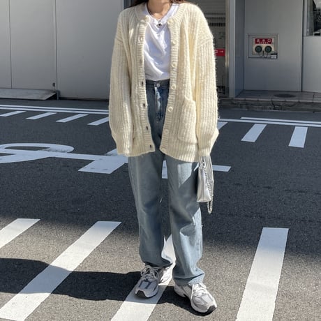 loose knit rib stitch cardigan