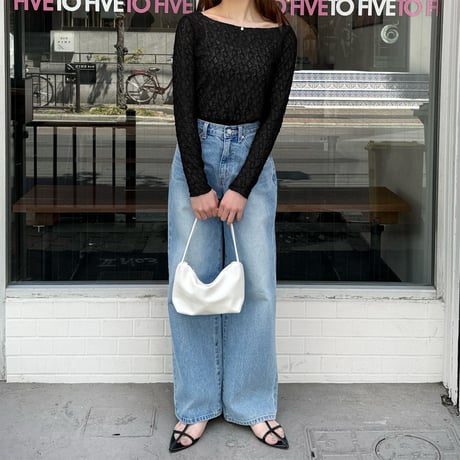 【SAMPLE SALE】wave design sheer tops