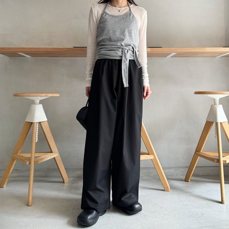 tuck balloon wide pants