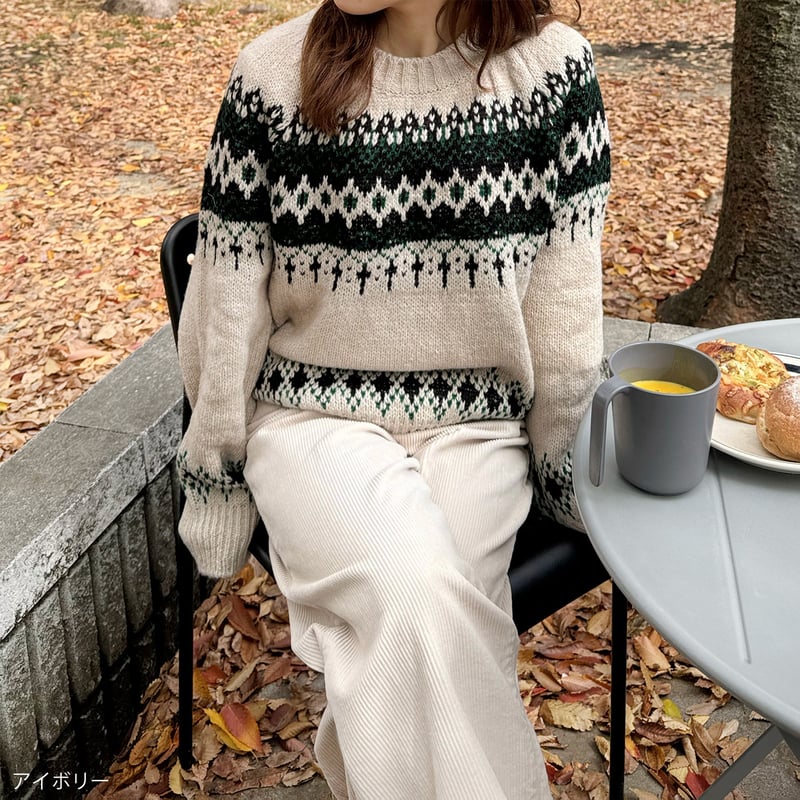 値下げ！〈6 ROKU〉NORDIC KNIT PULLOVER 6（ロク）の「＜6(ROKU)＞NORDIC KNIT PULLOVER/ﾆｯﾄ ◇（ニット