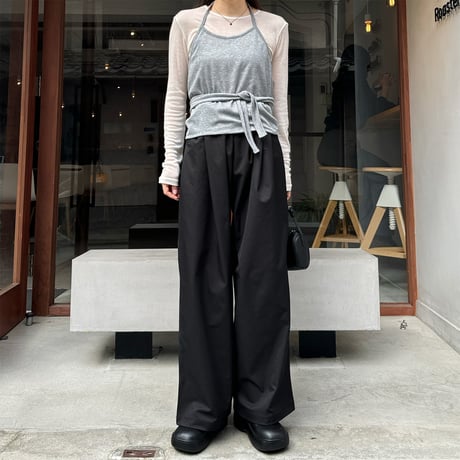 tuck balloon wide pants