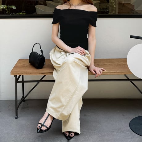 【SAMPLE SALE】2way off shoulder cut sew