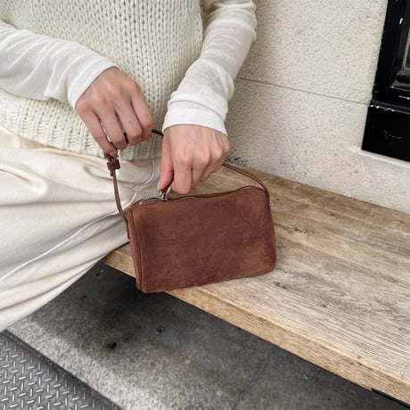 【SAMPLE SALE】mulch way square mini bag _ suede