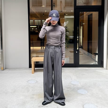 【SAMPLE SALE】double tuck wide slacks