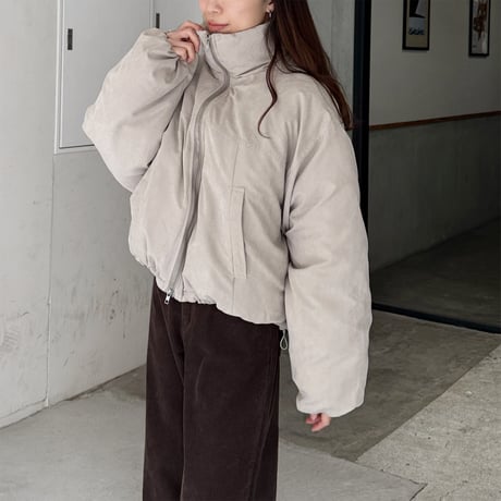 peach skin short down jacket