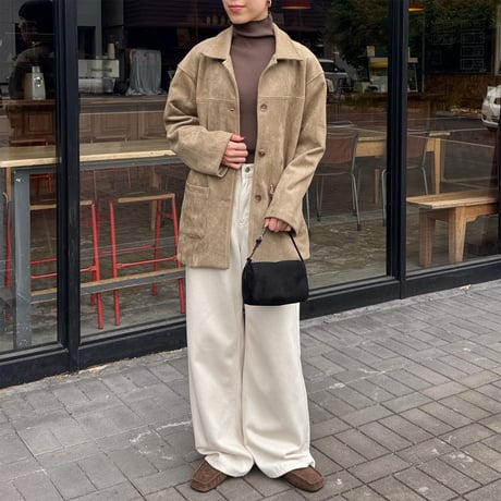 suede half jacket