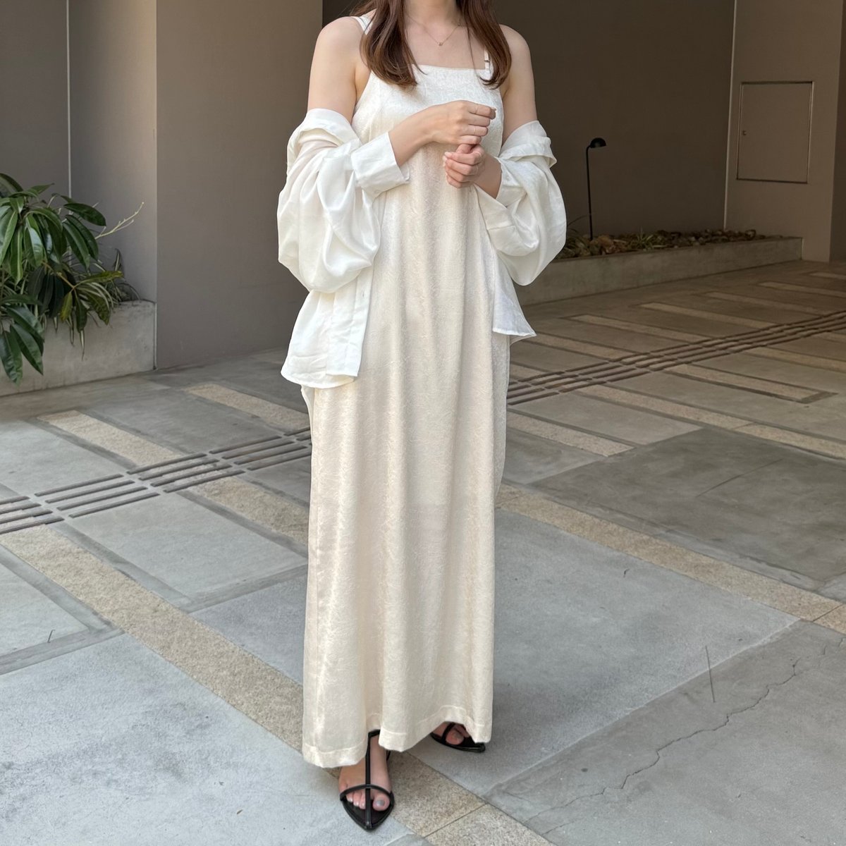 ⭐︎まるこ　LEPSIM ジャガードインナー付きワンピース セール】【結婚式／オケージョン】ジャガードインナー付き