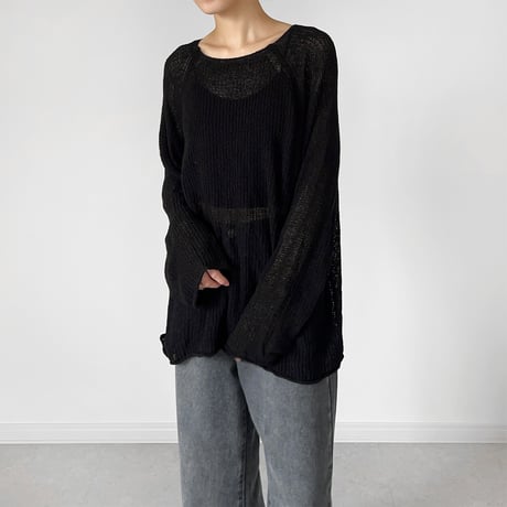 【SAMPLE SALE】sheer knit pullover