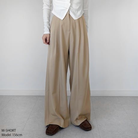【SAMPLE SALE】double tuck wide slacks