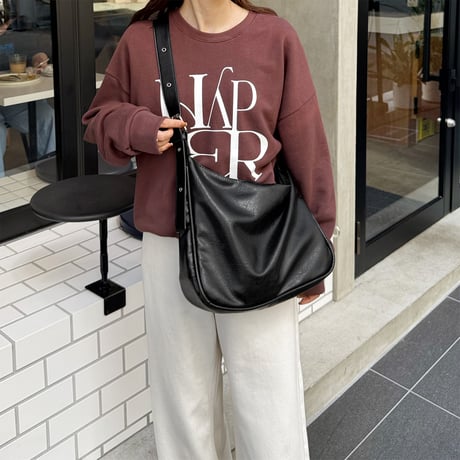 double belt shoulder bag