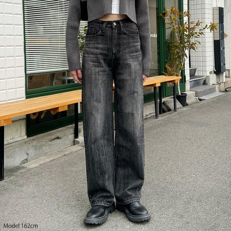 【SAMPLE SALE】semi wide straight denim pants