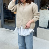 henry V neck cardigan
