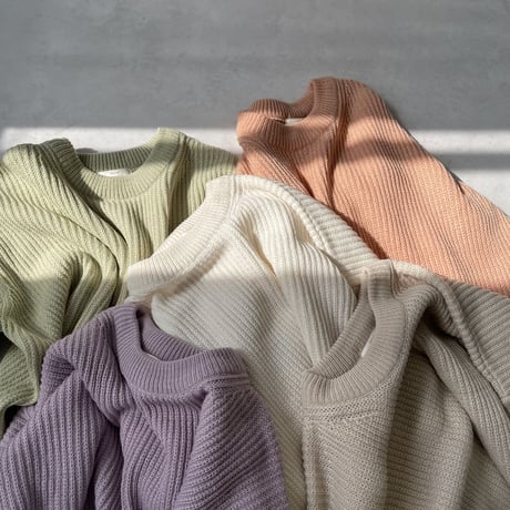 pastel color knit pullover