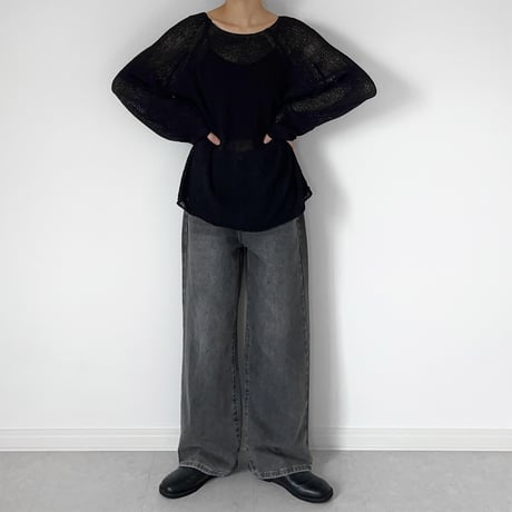 【SAMPLE SALE】sheer knit pullover