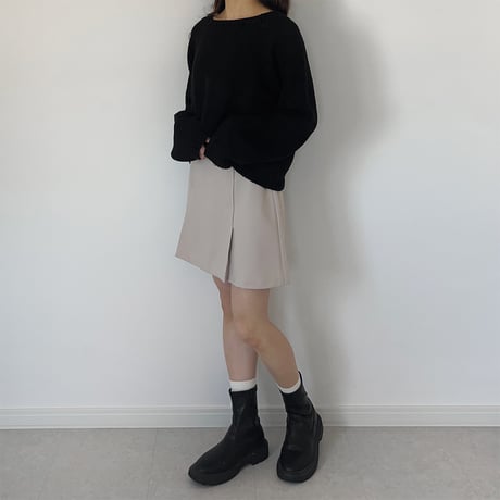 【SAMPLE SALE】box pleats mini skirt