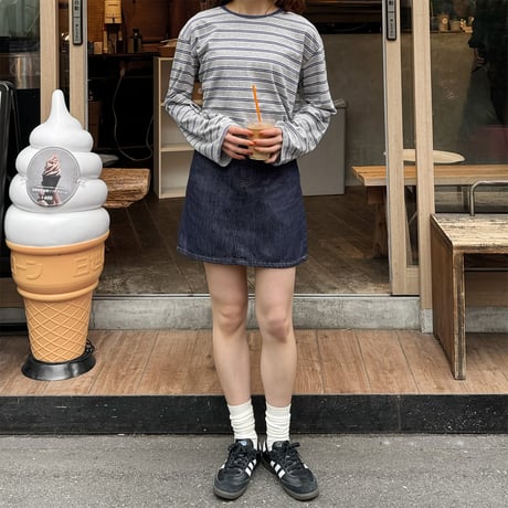 【SAMPLE SALE】cropped border long T