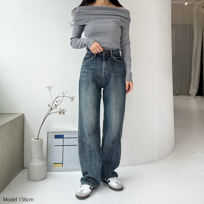 NEW M-SIZE!!》semi wide straight denim pants |