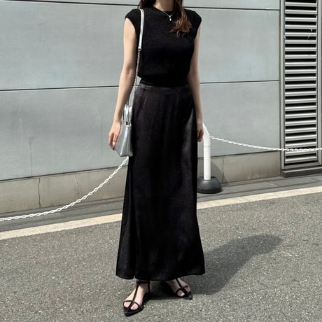 satin jaguared flare skirt