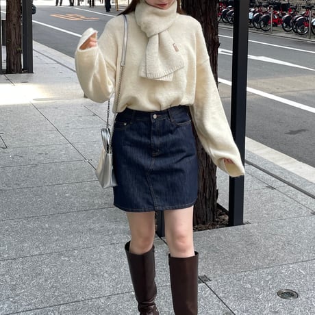 short knit muffler