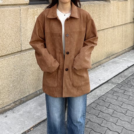 suede half jacket