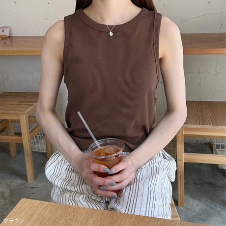 【SAMPLE SALE】simple rib tank