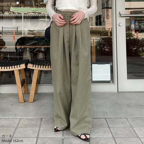 tuck balloon wide pants