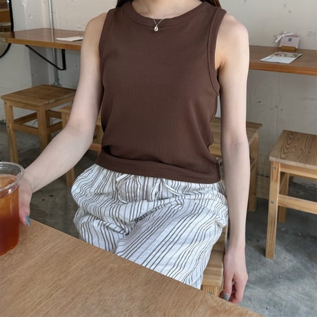 【SAMPLE SALE】simple rib tank