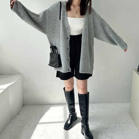 shaggy knit cardigan