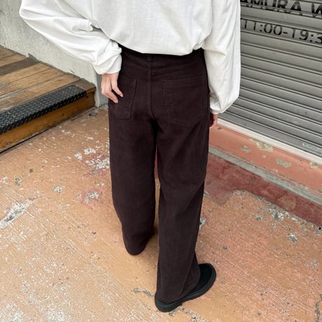 corduroy wide straight pants