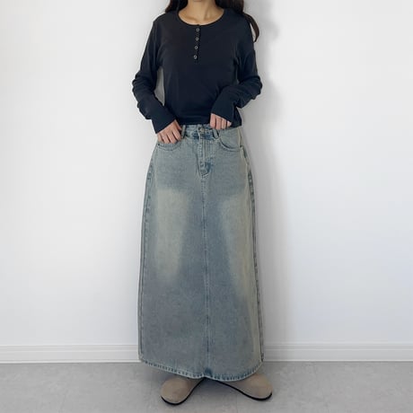 【SAMPLE SALE】denim long skirt