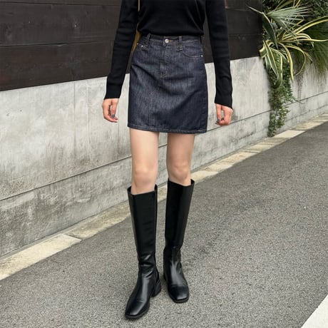denim mini skirt
