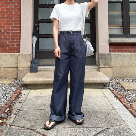 【SAMPLE SALE】flower short waffle T shirt
