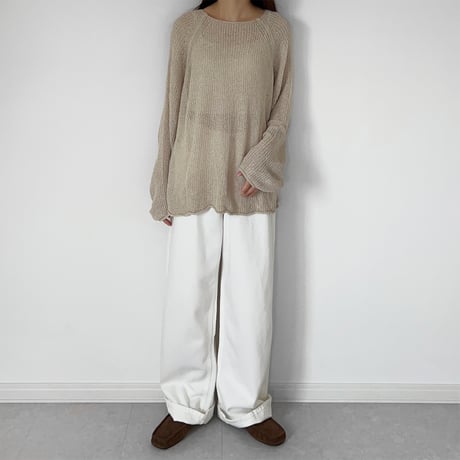 【SAMPLE SALE】sheer knit pullover