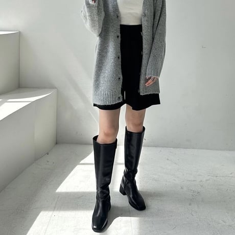 high-waist tuck half pants