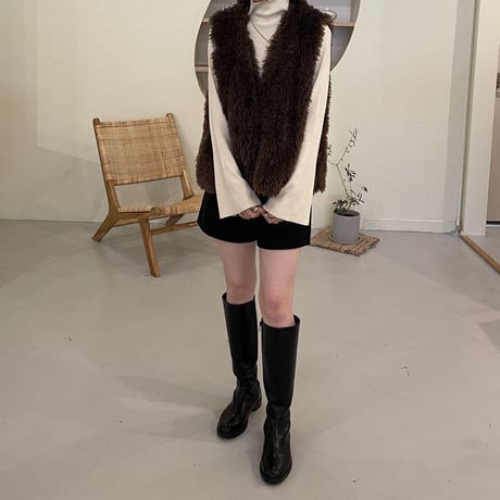 flare cuffs rib knit