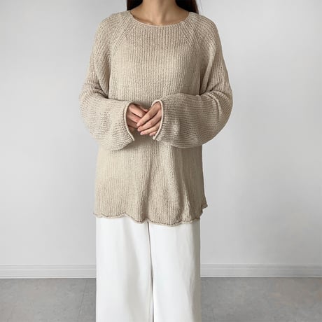 【SAMPLE SALE】sheer knit pullover