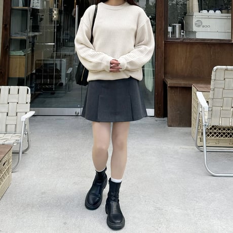loose fit rib stitch knit