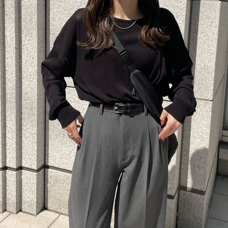 【SAMPLE SALE】boat neck sheer knit pullover