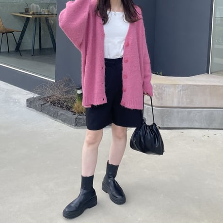 shaggy knit cardigan