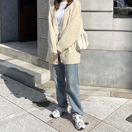 shaggy knit cardigan