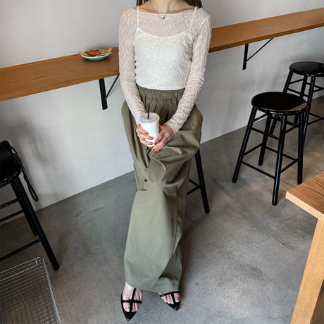 【SAMPLE SALE】wave design sheer tops