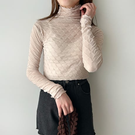 【SAMPLE SALE】sheer wave turtle tops
