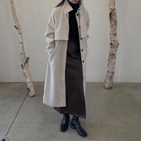 fake wool cape long coat