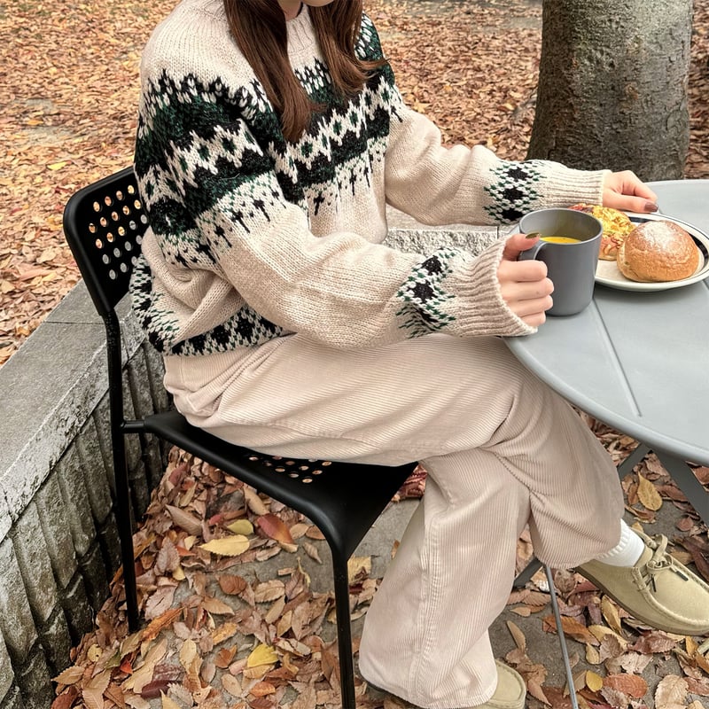値下げ！〈6 ROKU〉NORDIC KNIT PULLOVER 6（ロク）の「＜6(ROKU)＞NORDIC KNIT PULLOVER/ﾆｯﾄ ◇（ニット