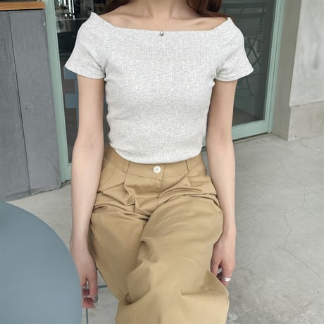 【SAMPLE SALE】2way off shoulder cut sew