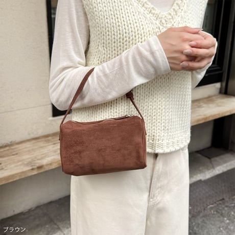 【SAMPLE SALE】mulch way square mini bag _ suede