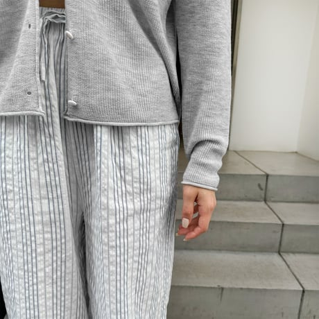 【SAMPLE SALE】stripe sucker wide pants