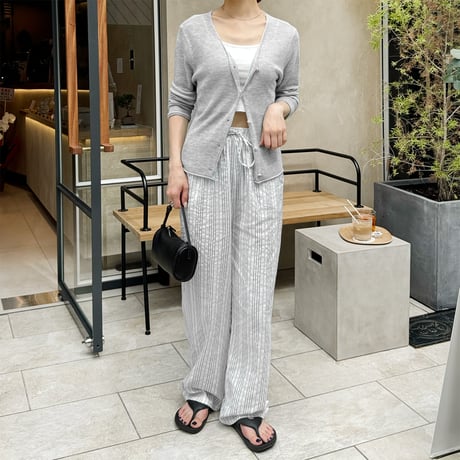 【SAMPLE SALE】stripe sucker wide pants