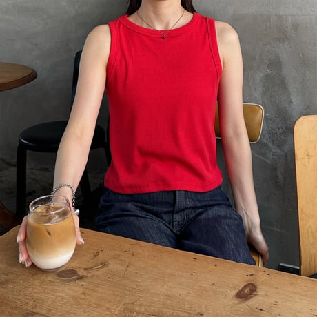 【SAMPLE SALE】simple rib tank